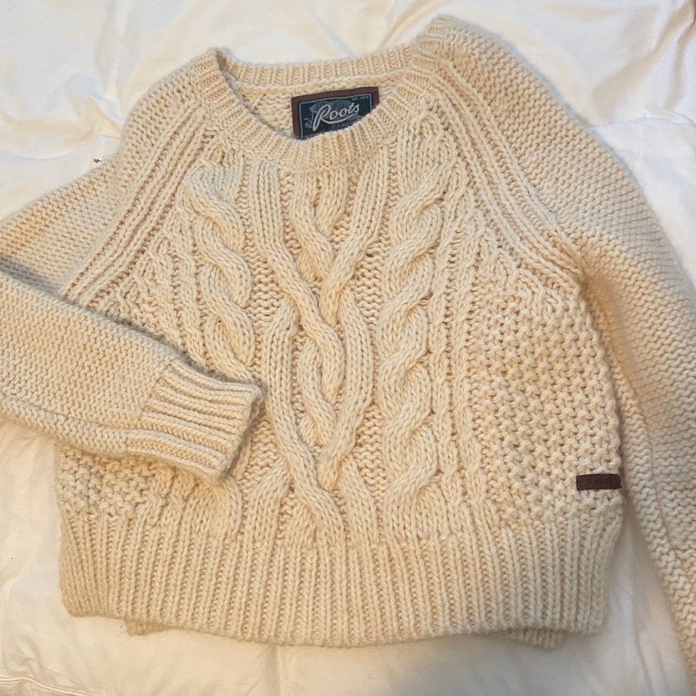 Roots Cropped Knit Sweater